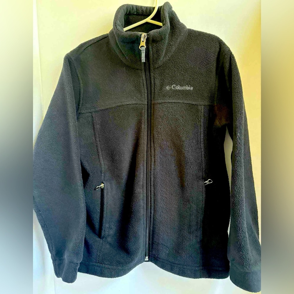 Columbia Full Zip Fleece Jacket – Black – Size XS